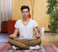 man meditating